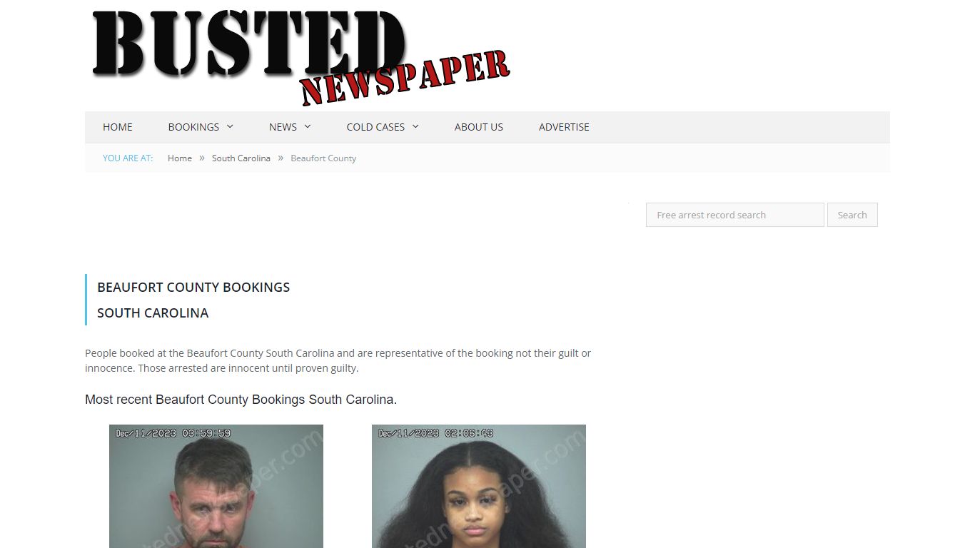 Beaufort County, SC Mugshots - BUSTEDNEWSPAPER.COM